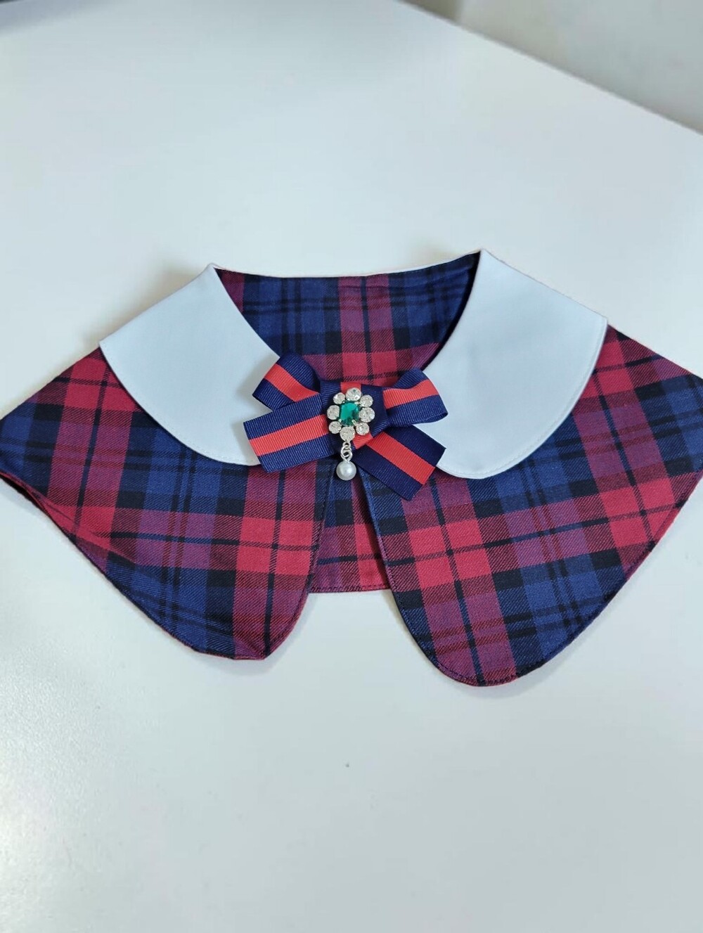 Pet & Me Plaid School Uniform Dog Collar Cape